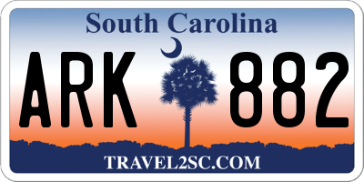 SC license plate ARK882