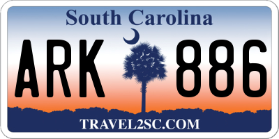 SC license plate ARK886