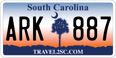 SC license plate ARK887