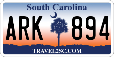 SC license plate ARK894