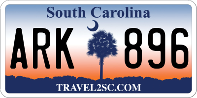 SC license plate ARK896