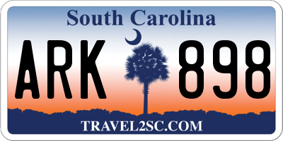 SC license plate ARK898