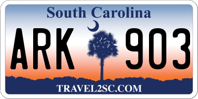 SC license plate ARK903