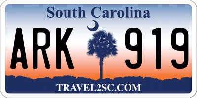 SC license plate ARK919