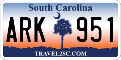 SC license plate ARK951