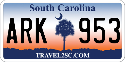 SC license plate ARK953