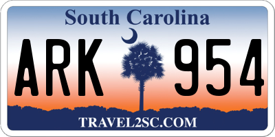 SC license plate ARK954