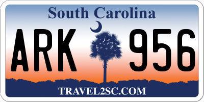 SC license plate ARK956