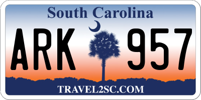SC license plate ARK957