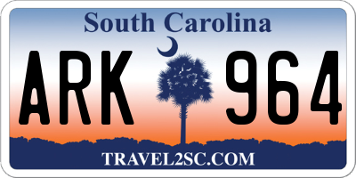 SC license plate ARK964