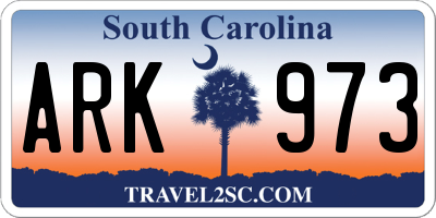 SC license plate ARK973
