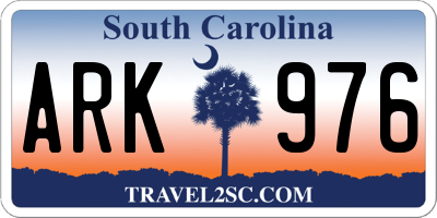 SC license plate ARK976