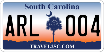 SC license plate ARL004