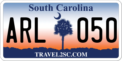 SC license plate ARL050