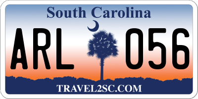 SC license plate ARL056