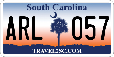 SC license plate ARL057