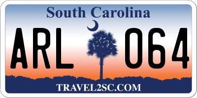 SC license plate ARL064