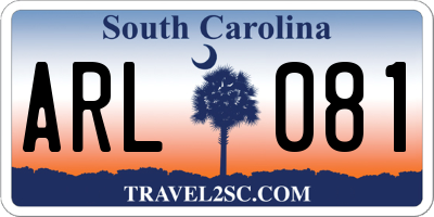 SC license plate ARL081