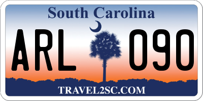 SC license plate ARL090