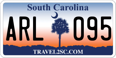 SC license plate ARL095