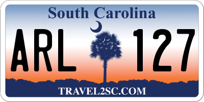 SC license plate ARL127