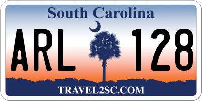 SC license plate ARL128