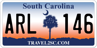 SC license plate ARL146