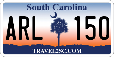 SC license plate ARL150