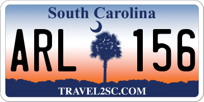 SC license plate ARL156