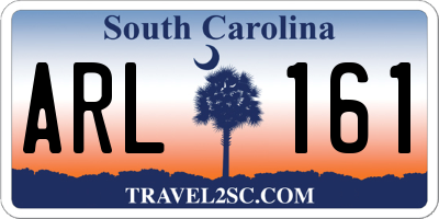 SC license plate ARL161