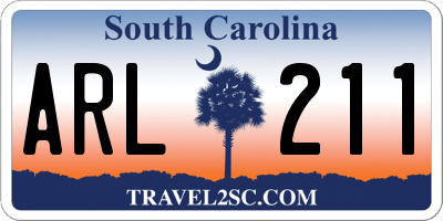 SC license plate ARL211