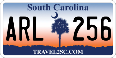SC license plate ARL256