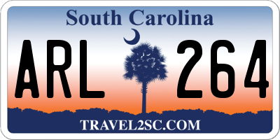 SC license plate ARL264