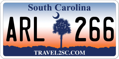 SC license plate ARL266