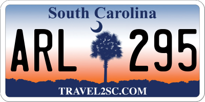 SC license plate ARL295