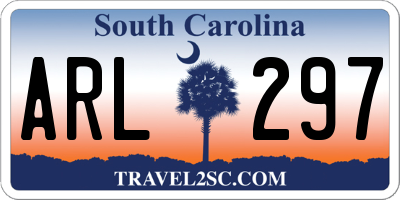 SC license plate ARL297