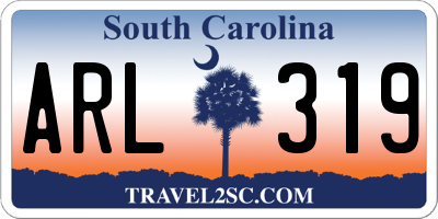 SC license plate ARL319