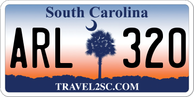 SC license plate ARL320