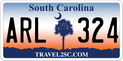 SC license plate ARL324