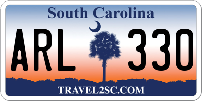 SC license plate ARL330