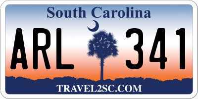 SC license plate ARL341