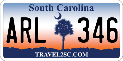 SC license plate ARL346
