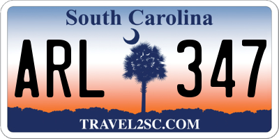 SC license plate ARL347