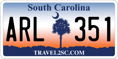 SC license plate ARL351
