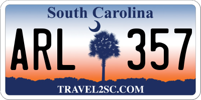 SC license plate ARL357