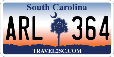 SC license plate ARL364