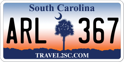 SC license plate ARL367