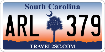SC license plate ARL379