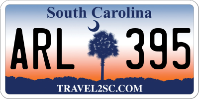 SC license plate ARL395