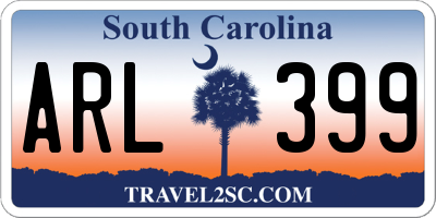 SC license plate ARL399